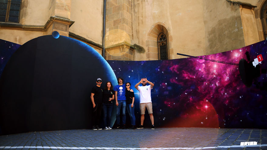 Panoramic mural celebrating Voyager 1’s 39th anniversary