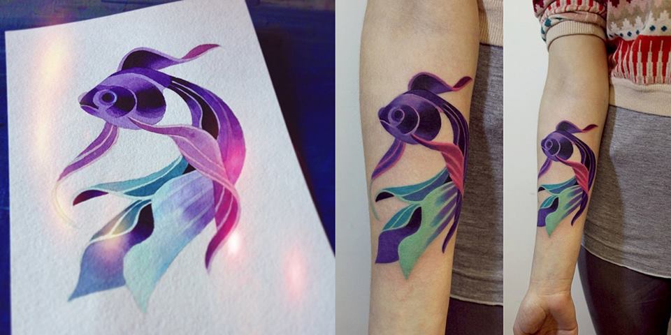 Sasha Unisex Watercolor tattoos 2013  2014 - Vlist (17)
