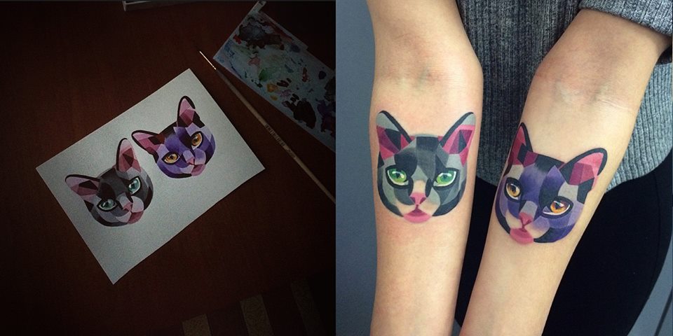 Sasha Unisex Watercolor tattoos 2013  2014 - Vlist (8)