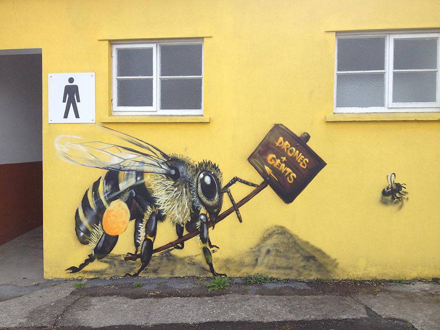 London Streets Painted With Bee Murals To Raise Awareness About Colony Collapse Disorder (1)