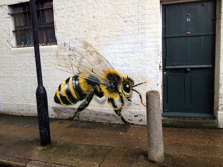 London Streets Painted With Bee Murals To Raise Awareness About Colony Collapse Disorder (9)