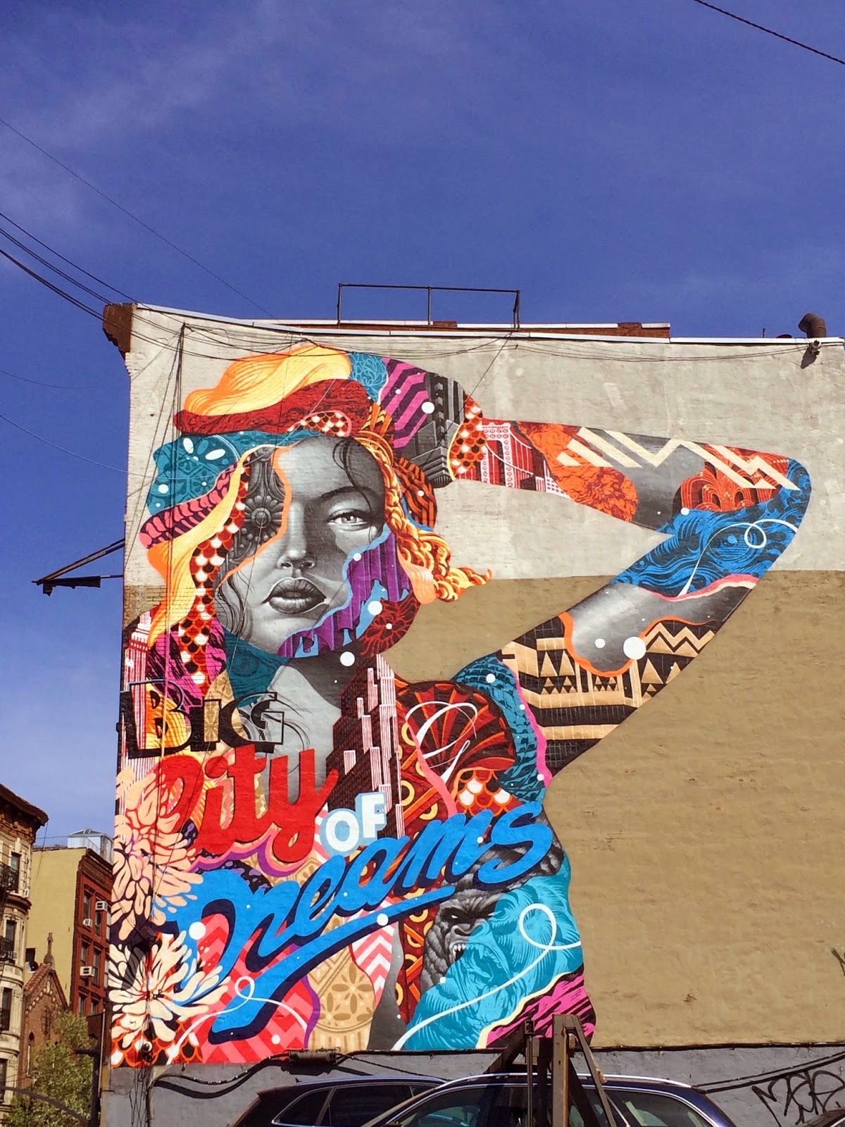Tristan Eaton unveils "Big City Dreams" his newest mural in New York