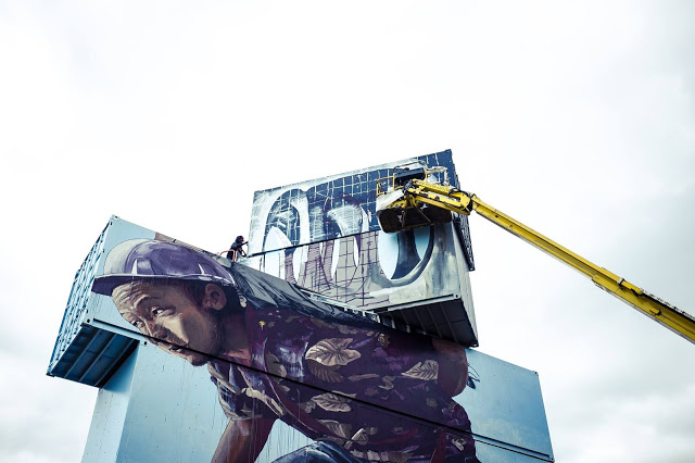 Fintan Magee paints Moving the Pointless Monument in Werchter, Belgium - THE VANDALLIST (4)