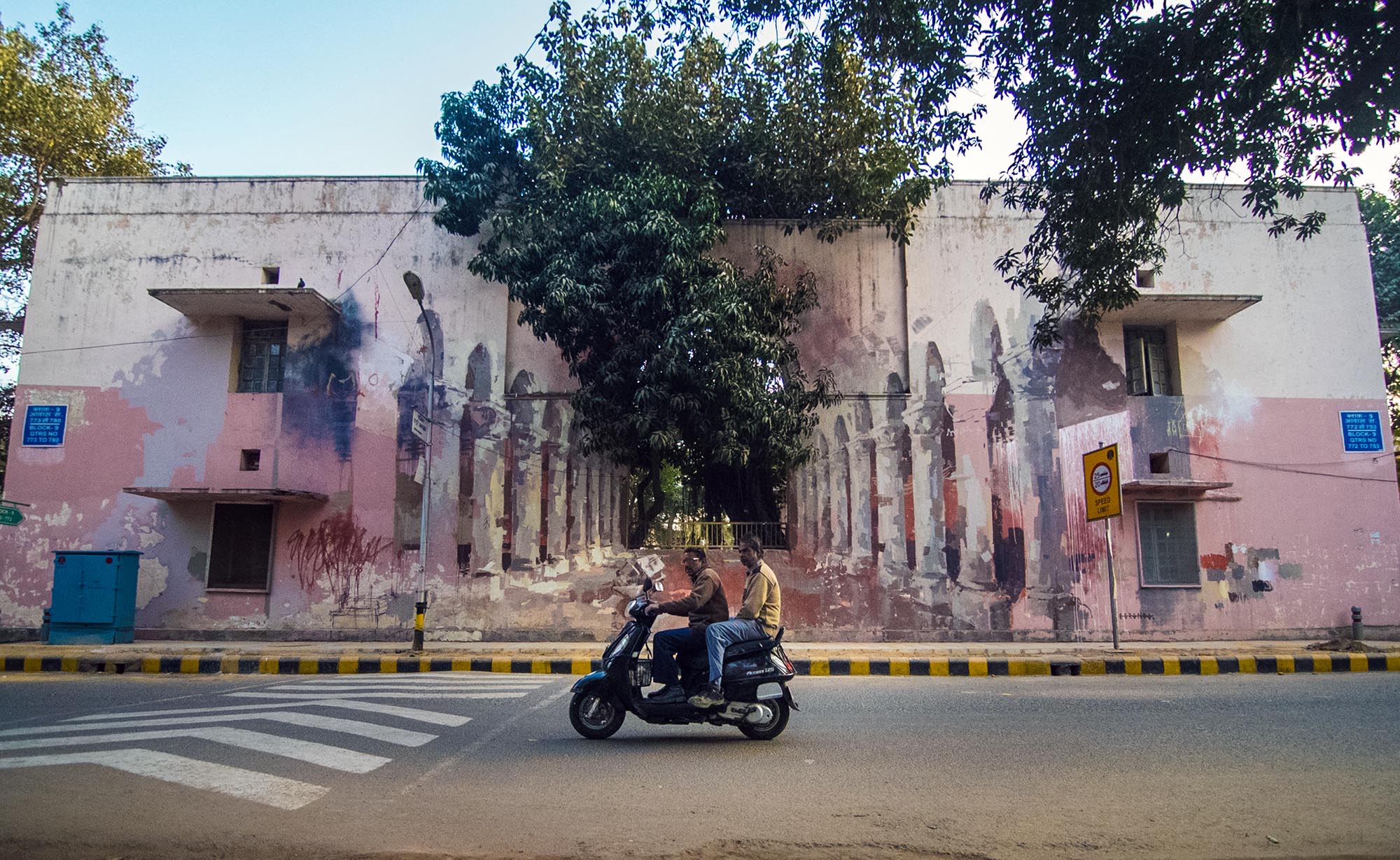 Borondo in Lodhi Colony, New Delhi - the vandallist (2)