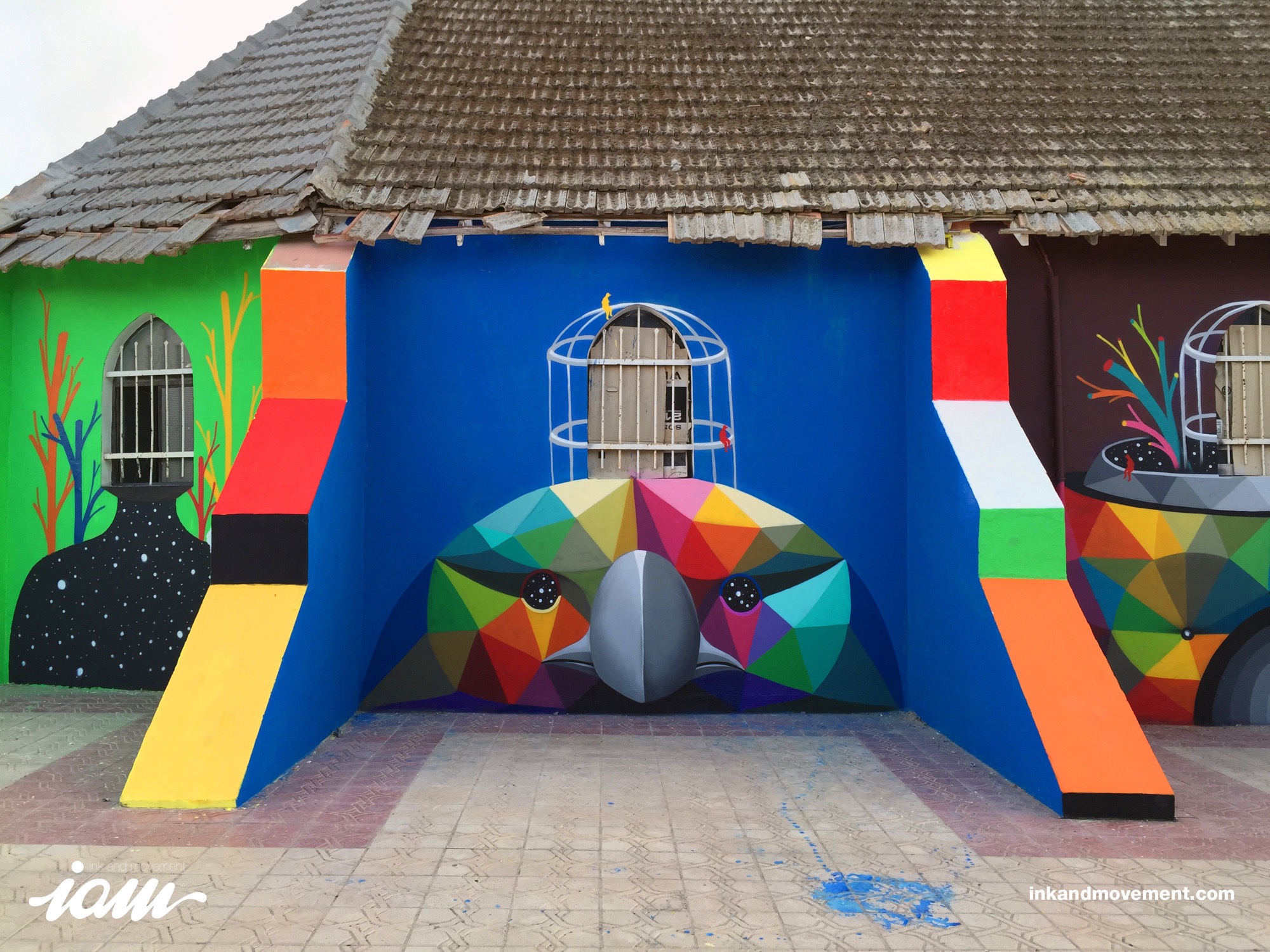 “11 Mirages to the Freedom” by Okuda in Youssoufia, Morocco - the vandallist (7)