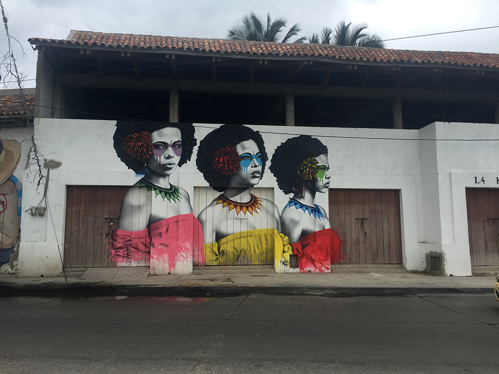 “Las Tres Guerreras” by Fin DAC in Cartagena, Colombia